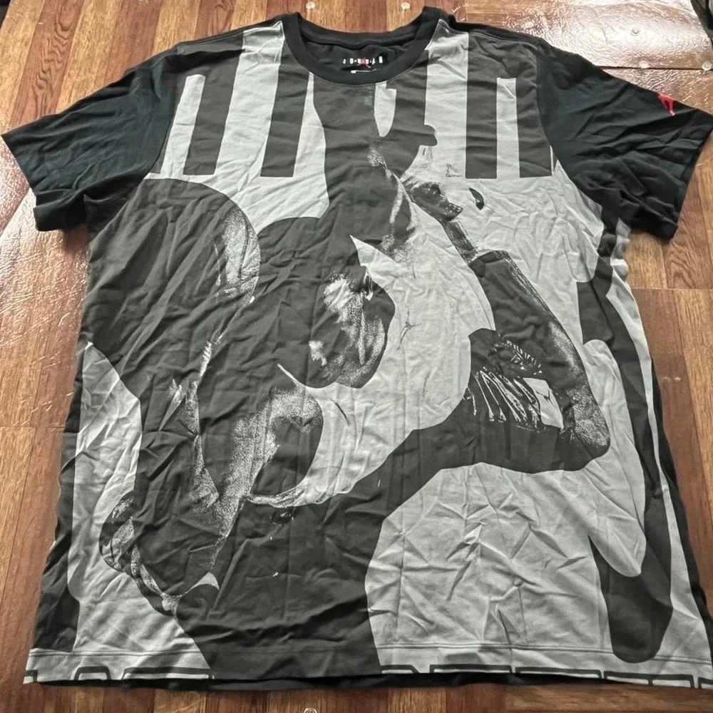 Jordan Nike Black Retro Tech Running Graphic Shirt XL